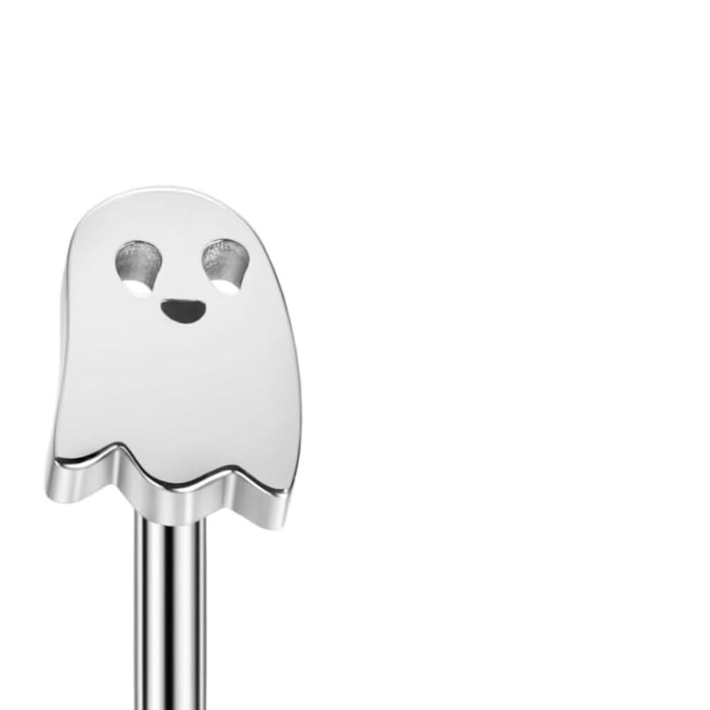 Ghost Labret Studs Threadless Push Pin Earrings 316L Surgical Steel Piercing Jew